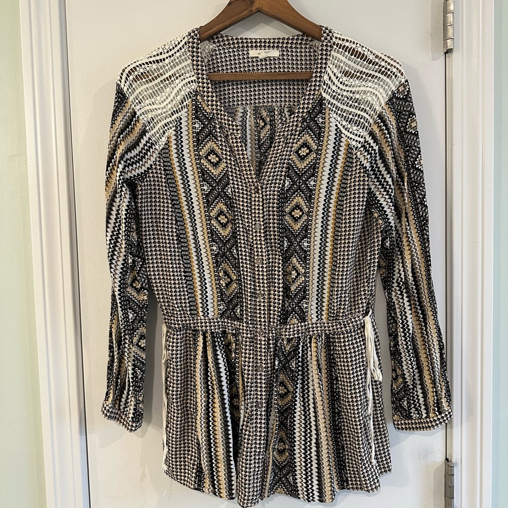 Mystree button down boho top